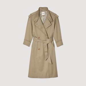 NWT SANDRO Belted Trench Coat (Size S FR 1)